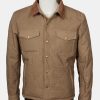 yellowstone western style waxed cotton quilted jacket