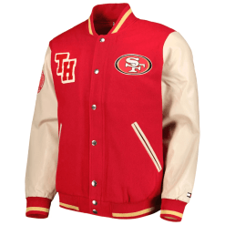 49ers San Francisco Tommy Hilfiger Scarlet Varsity Jacket