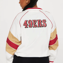 49ers Vintage Windbreaker White Jacket