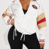 49ers Vintage Windbreaker White Jacket