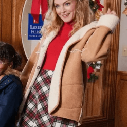 Best Christmas Ever 2023 Heather Graham Leather Jacket