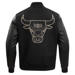 Chicago Bulls Pro Standard Black Gold Stitch Jacket
