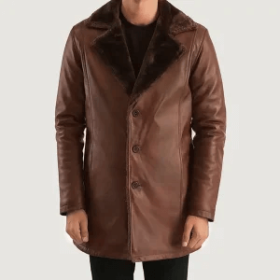 Cinnamon Leather Fur Coat