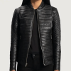 Cityscape Black Leather Jacket