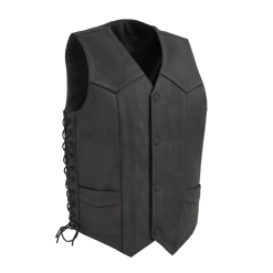 Deadwood Mens Motorcycle Western Style Leather Vest