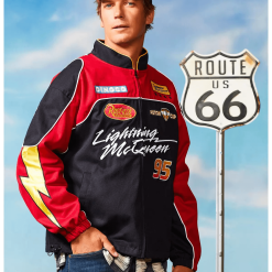 Cars Lightning McQueen Moto Racing Jacket