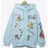 Disney Winnie the Pooh Allover Icons Zippered Hoodie