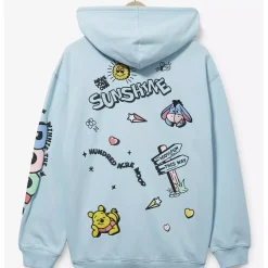 Disney Winnie the Pooh Allover Icons Zippered Hoodie