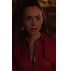 Emily in Paris S04 Lily Collins Leather Jacket