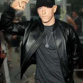 Eminem Southpaw Event Black Leather Jacket