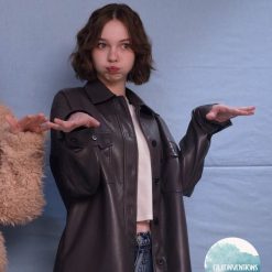 Emma Myers Black Leather Jacket