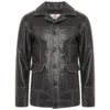 Fight Club Brad Pitt Black Leather Jacket