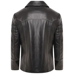 Fight Club Brad Pitt Black Leather Jacket