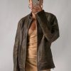 Handmade Brown Oversize Bomber Lambskin Leather Jacket