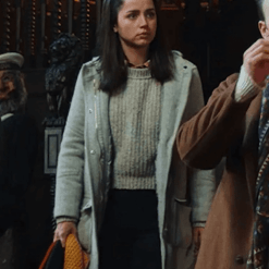 Ana De Armas Knives Out Wool Coat