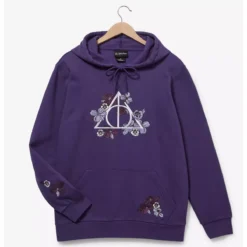 Harry Potter Floral Deathly Hallows Hoodie