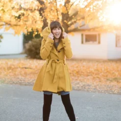 Jillian Harris x Joe Fresh Mustard Wool Coat