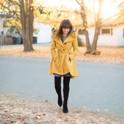 Jillian Harris x Joe Fresh Mustard Wool Coat