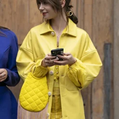 Lily Collins Emily In Paris S04 Yellow Jacket
