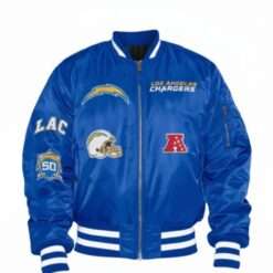 Los Angeles Chargers X Alpha X New Era MA-1 Bomber Jacket