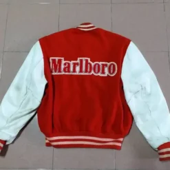 Marlboro DeLong Red Wool Varsity Jacket