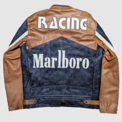 Marlboro Leather Rare Brown Racing Jacket