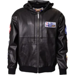 Front view of the 2025 NBA All-Star San Francisco Bay Area Hooded Jacket, featuring official event branding.