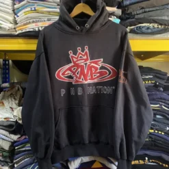 Front view of a 90s PNB Nation Hip-Hop Group Clothing Hoodie, featuring classic streetwear design and bold graphics.