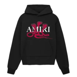 Sleek black Amiri Poison Hoodie with bold front graphic