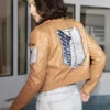 Attack on Titan Brown Leather Jacket backside