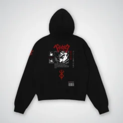 Back view of the Berserk Oversized Hoodie showcasing its unique design and oversized silhouette.