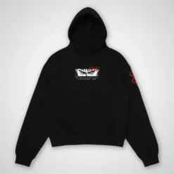 Front view of the Berserk Oversized Hoodie featuring a bold design and oversized fit.