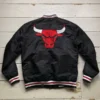 Chicago Bulls Black Bomber Jacket – Back View
