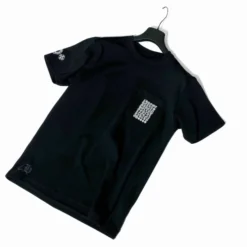 Front view of Chrome Hearts Multi Logo Black T-shirt in black with signature logo on the chest.