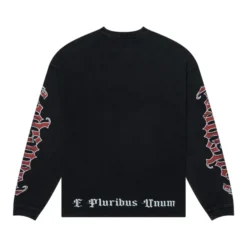 Back view of the Godspeed Balaclava Szn L/S Tee, showcasing a bold graphic print.
