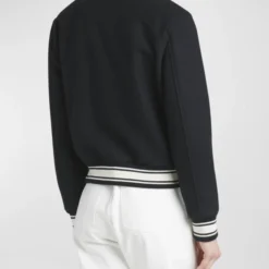 Golden Goose Bomber Jacket back view, highlighting its detailed stitching and signature design.
