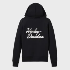 Harley-Davidson hoodie showcasing a large, detailed back graphic, embodying the spirit of the open road.