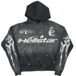 Hellstar Studios Racer Vintage Hoodie – front view showcasing bold graphic design and distressed vintage aesthetic.