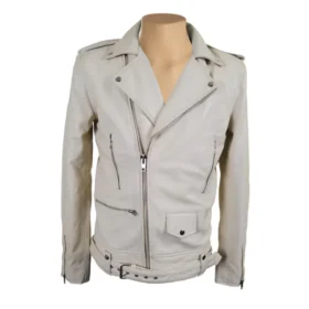 Holman’s Cream Biker Leather Jacket