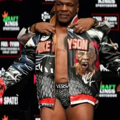 Jeff Hamilton Mike Tyson Iron Mike Leather Jacket - Front View