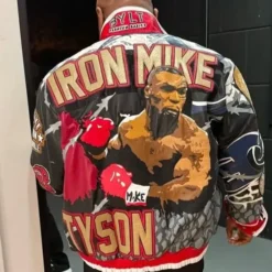 Jeff Hamilton Mike Tyson Iron Mike Leather Jacket - Back View