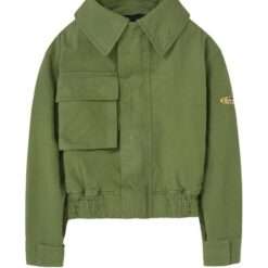 Close-Up of Kendrick Lamar Not Like Us Martine Rose Doll Field Jacket – Detailed View of Fabric and Branding