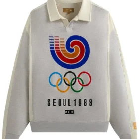 Kith Olympics Heritage Nelson Heather Grey Pullover