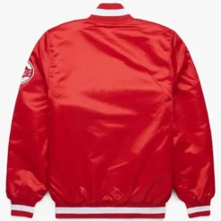 MLB Vintage 80’s Cincinnati Reds Baseball Varsity Jacket Back View