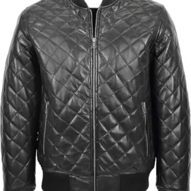 Men’s Black Quilted Leather Jacket