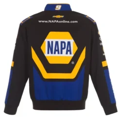 NAPA Auto Racing JH Design Jacket - Back View featuring large NAPA logo and racing-inspired design.