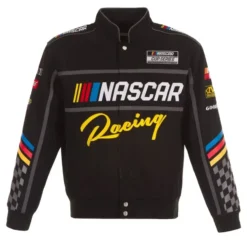 NASCAR JH Design Black Twill Driver Uniform Jacket – Front View
