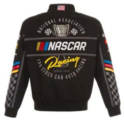 NASCAR JH Design Black Twill Driver Uniform Jacket – Back View