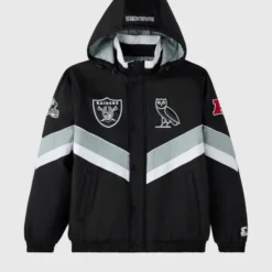 OVO NFL Dallas Cowboys Puffer Jacket front view with team logos and OVO owl.