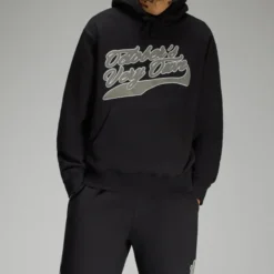 Black OVO Sports Script Hoodie featuring a bold cursive "October’s Very Own" logo on the chest.